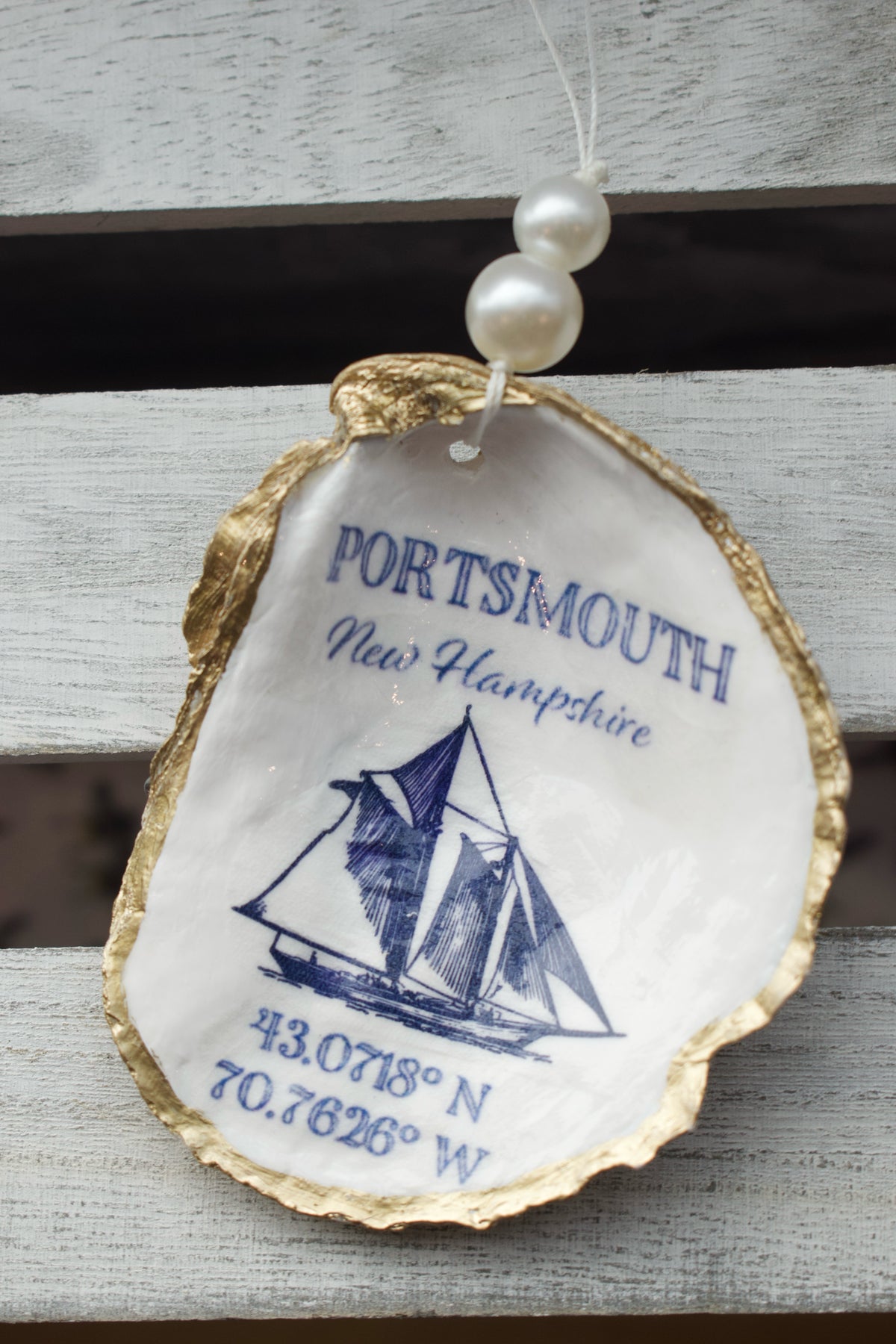 Portsmouth Ship Oyster Ornament