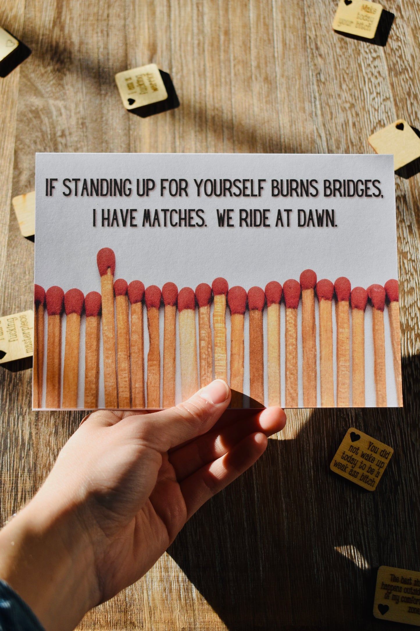 Burn Bridges Card