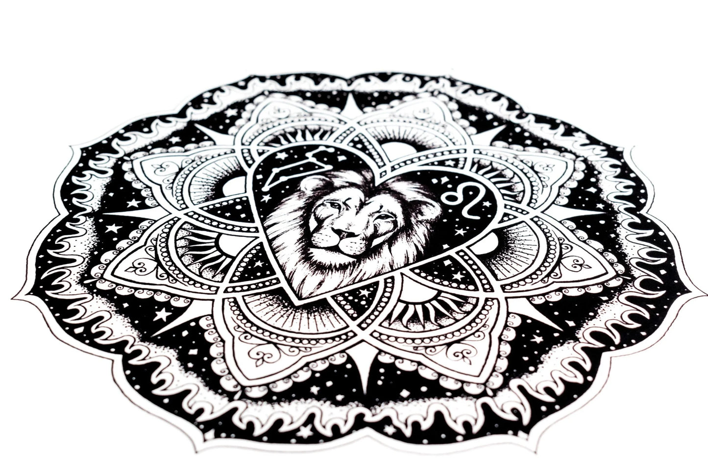 Leo Zodiac Mandala Print