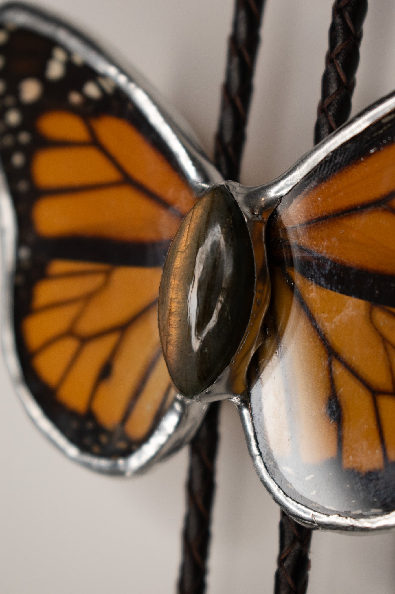 Monarch with Labradorite Bolo Tie