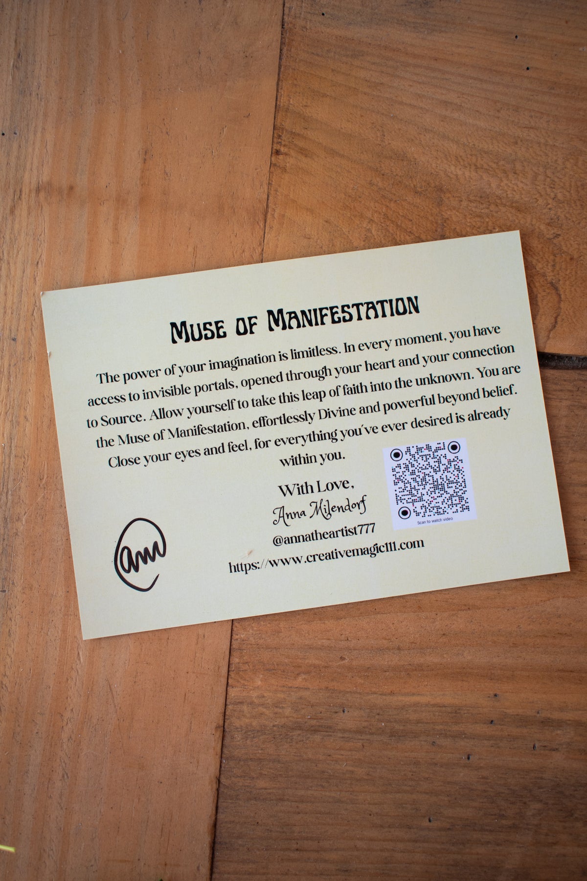 Muse of Manifestation Post Card (5 X 7 in)