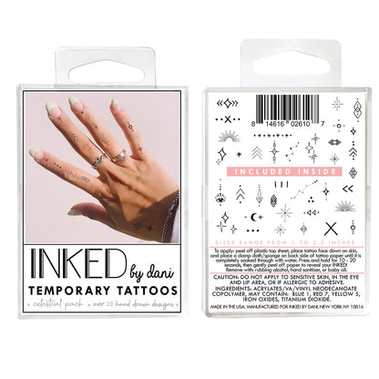 Celestial Temporary Tattoo Pack - INKED by Dani