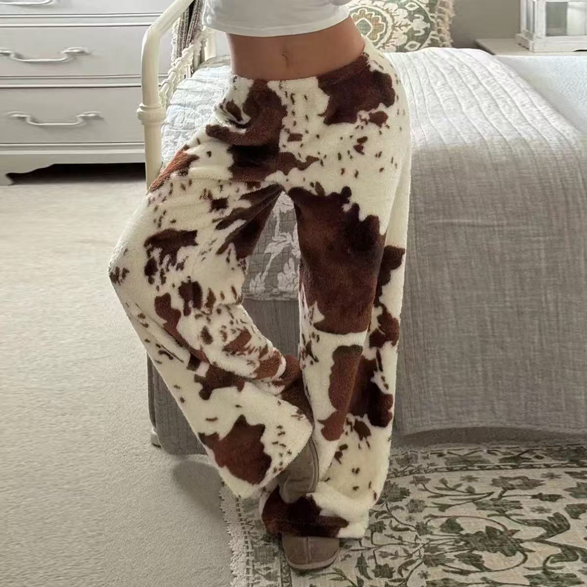 Cow Print Cozy Pants
