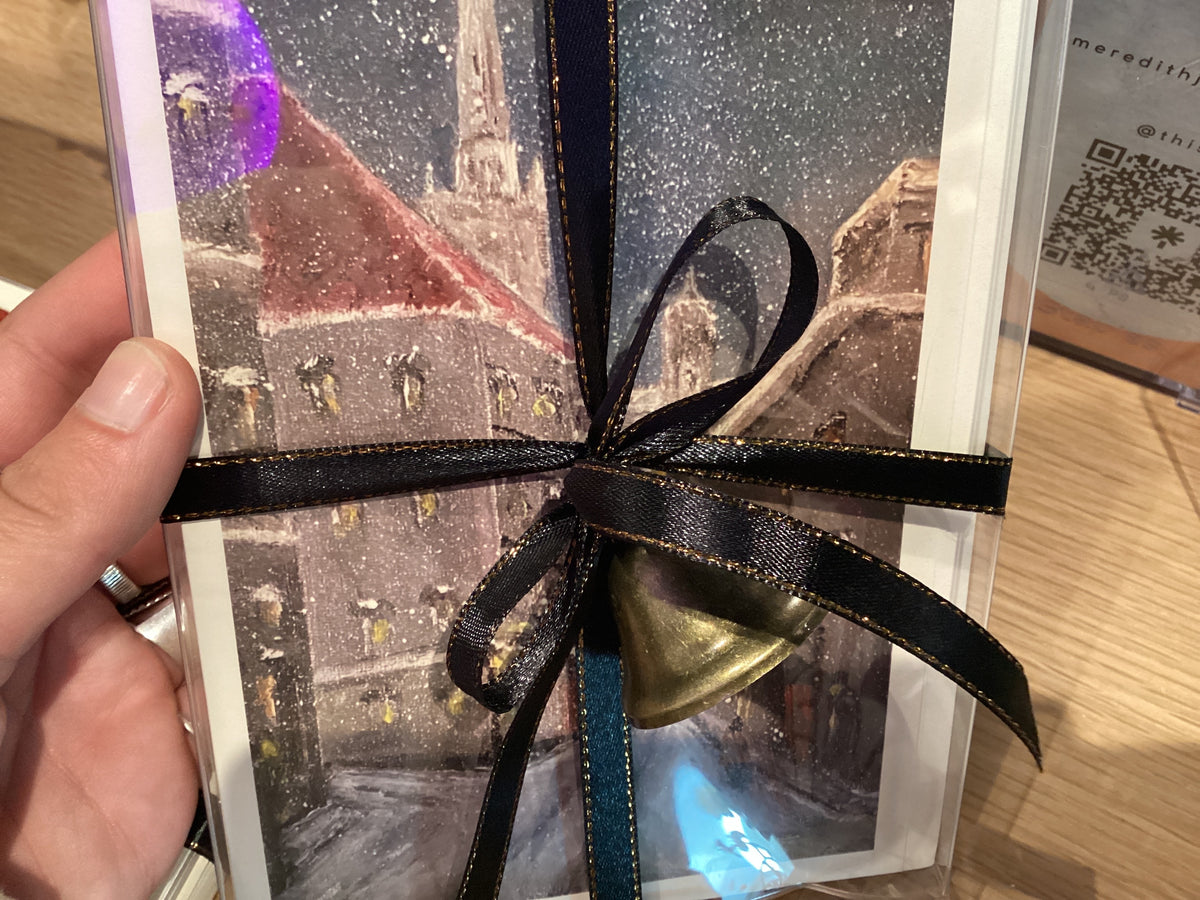 Winter Stroll In Old Town Card 10 Pack