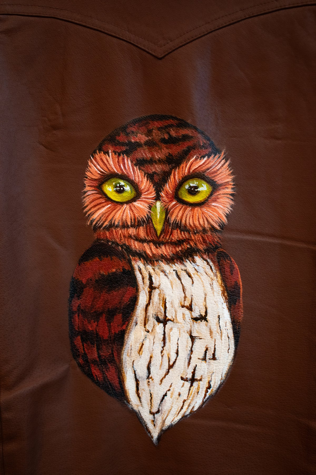 Leather Owl Vest | XL