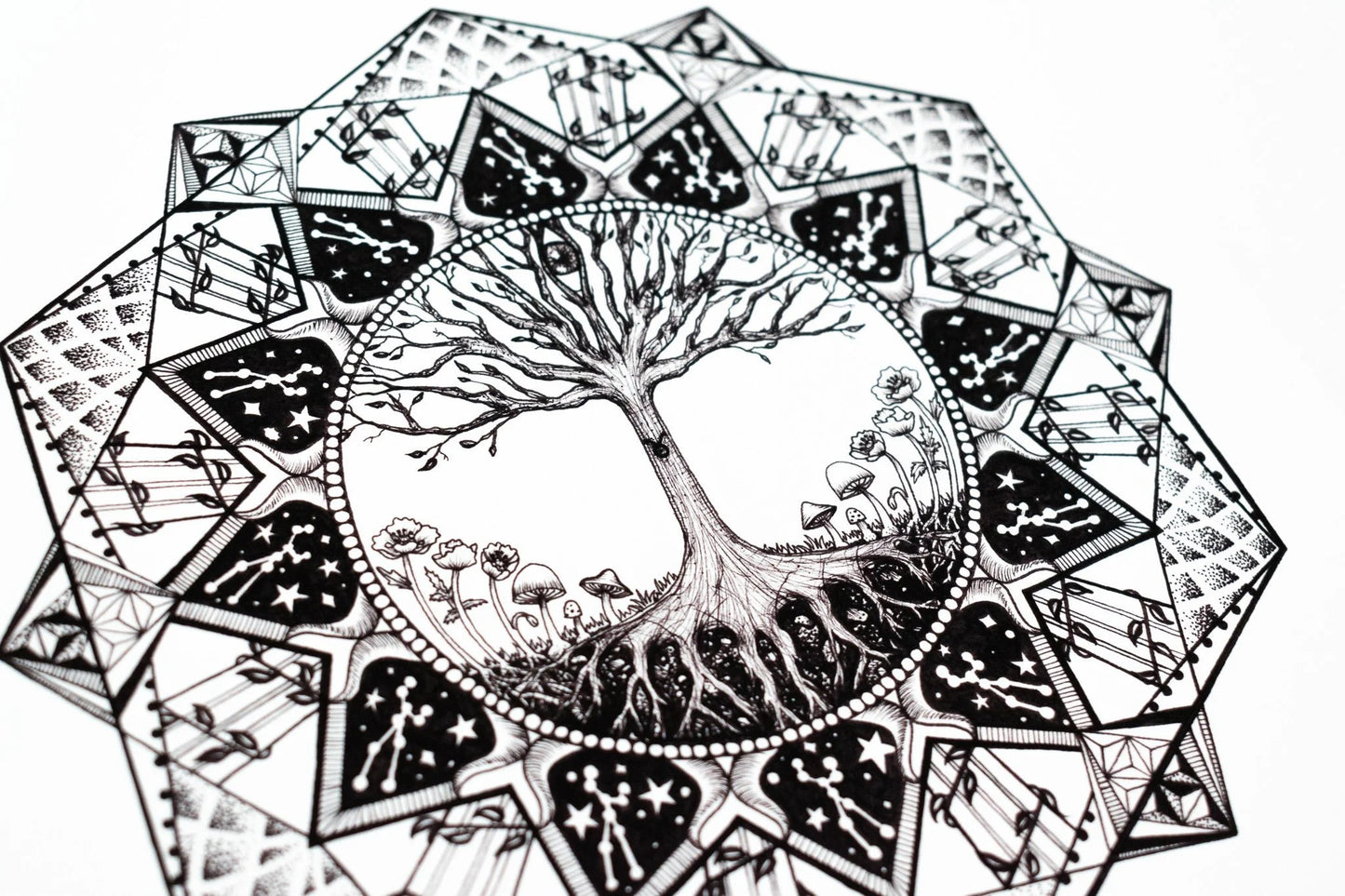 Taurus Zodiac Mandala Print