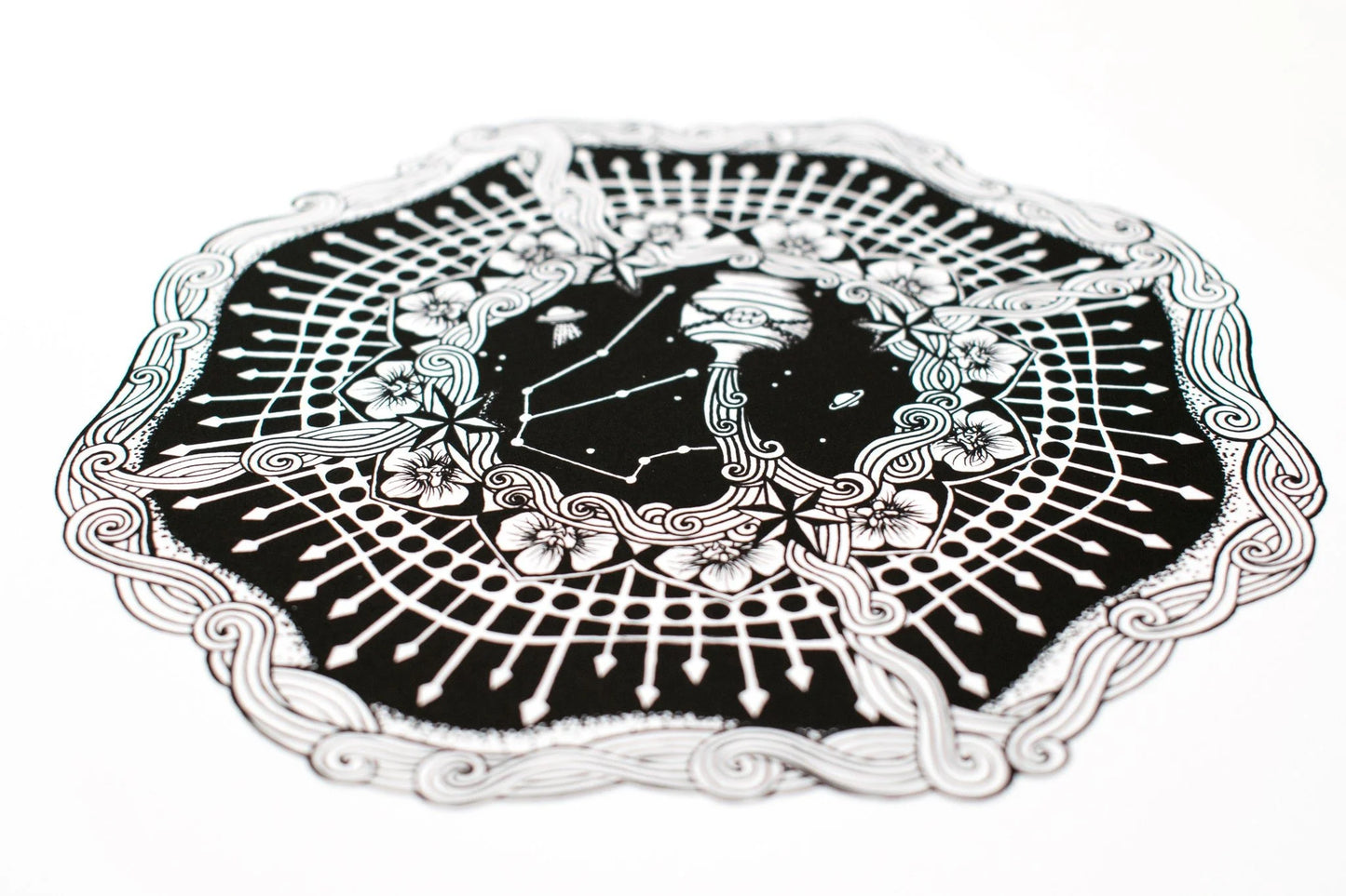 Aquarius Zodiac Mandala Print