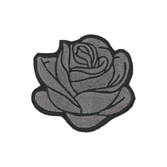 Gray and Black Rose Patch