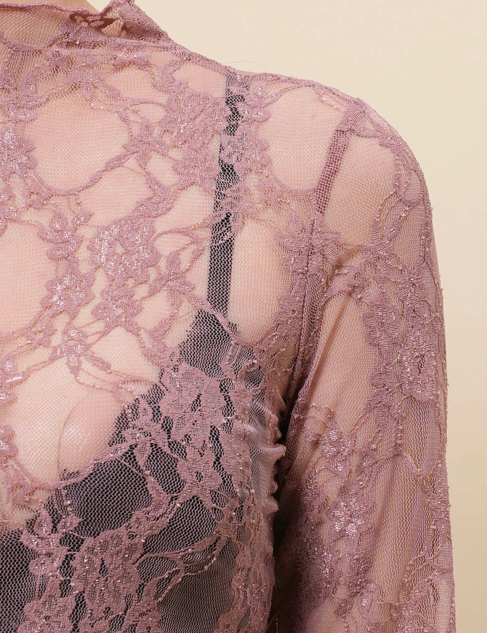 Pink Flower Sheer Top