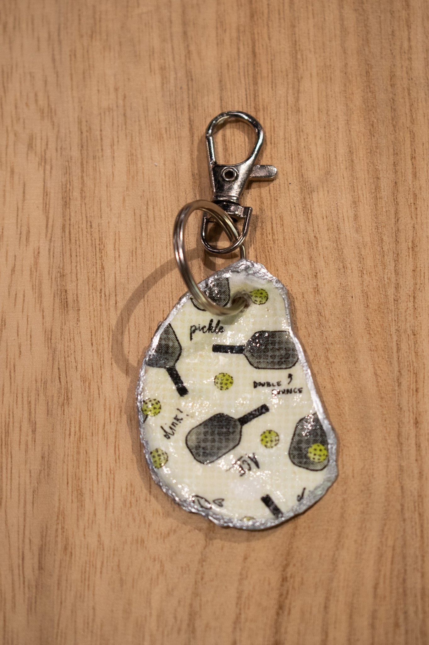 Oyster Shell Bag Charm (Pickleball)