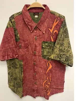 Cotton Patchwork Emb Shirt