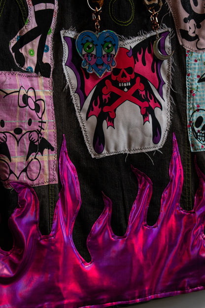Flame Denim Vest