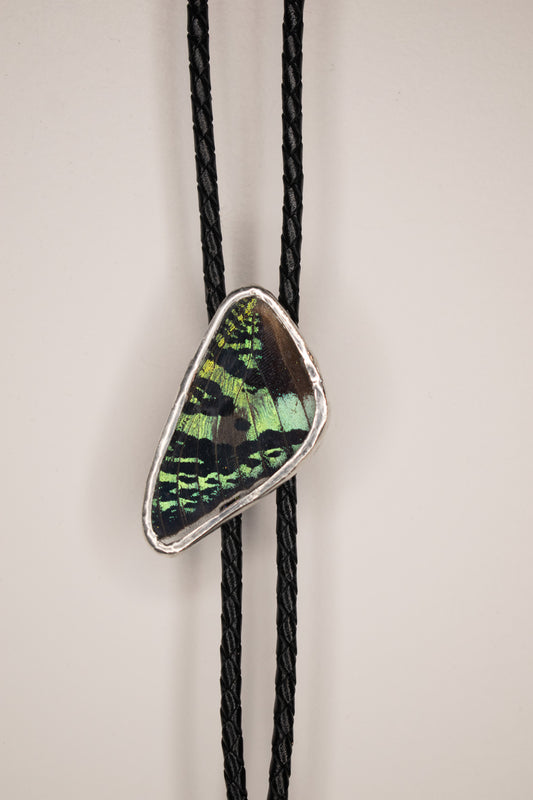 Sunset Moth Single Wing Bolo Tie