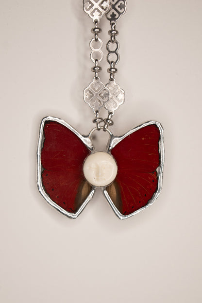 Cymothe Sangaris Butterfly W/ Bovine Moonface