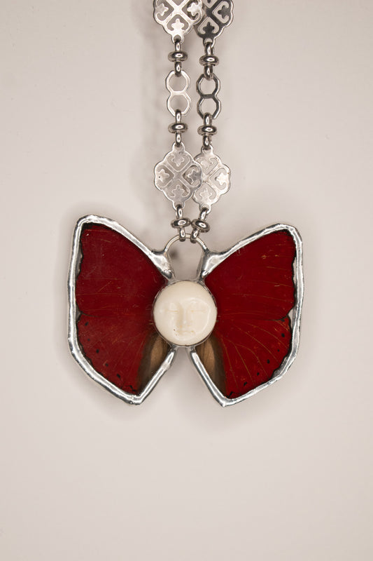 Cymothe Sangaris Butterfly W/ Bovine Moonface