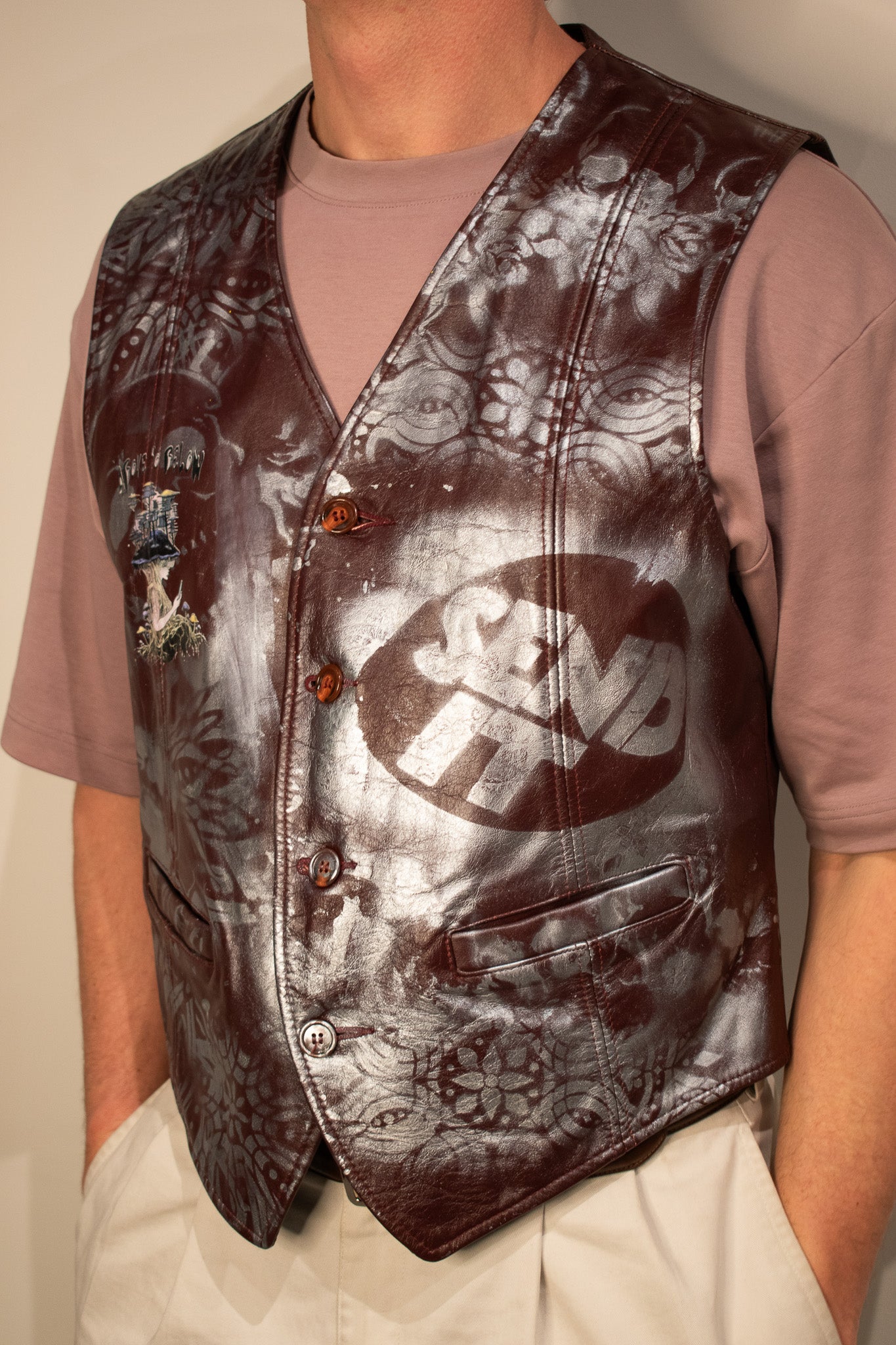 Uncle Sends Leather Vest 002 | Large