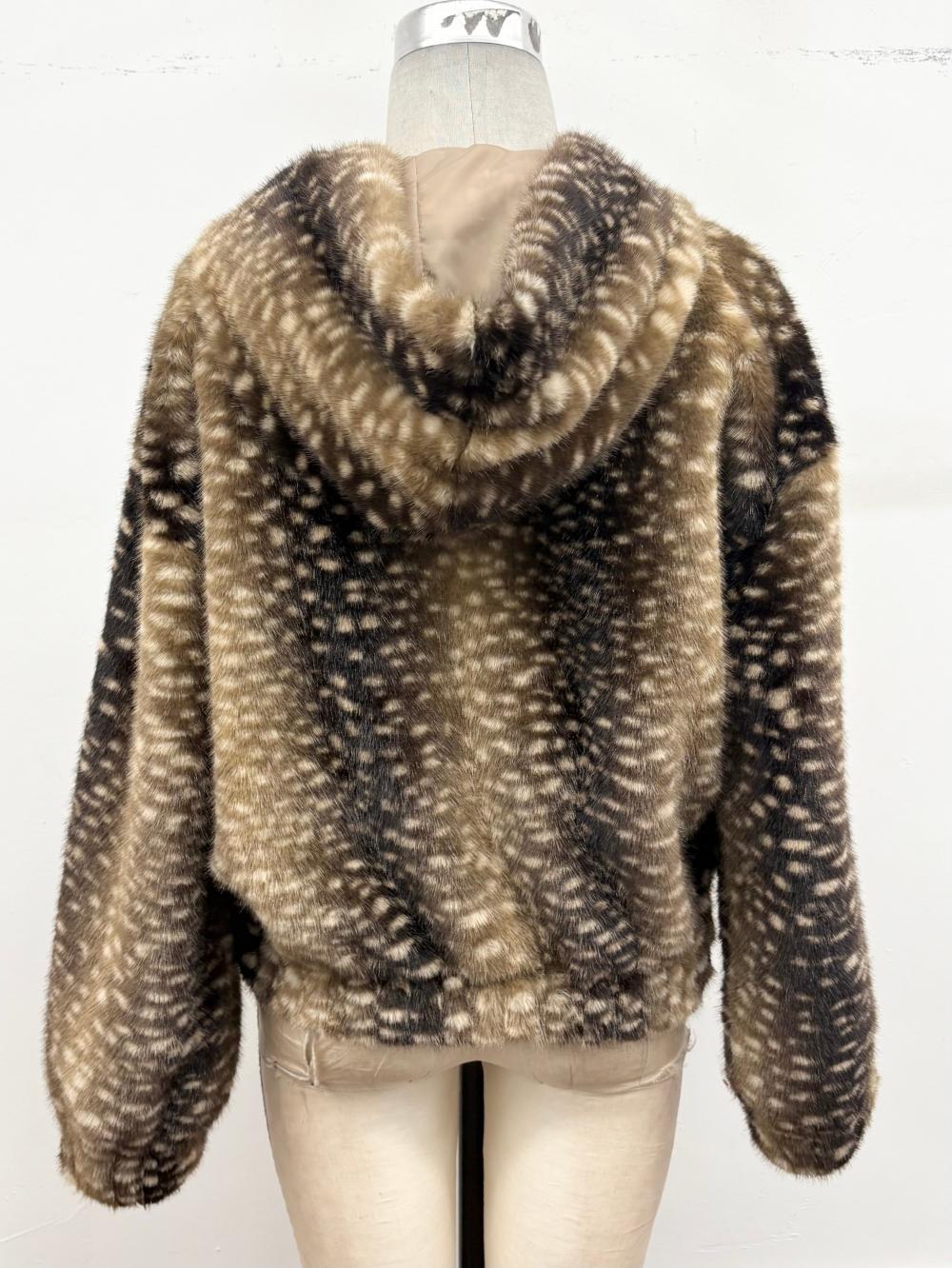 Faux Faun Hooded Jacket