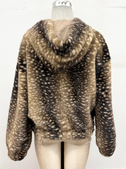 Faux Faun Hooded Jacket