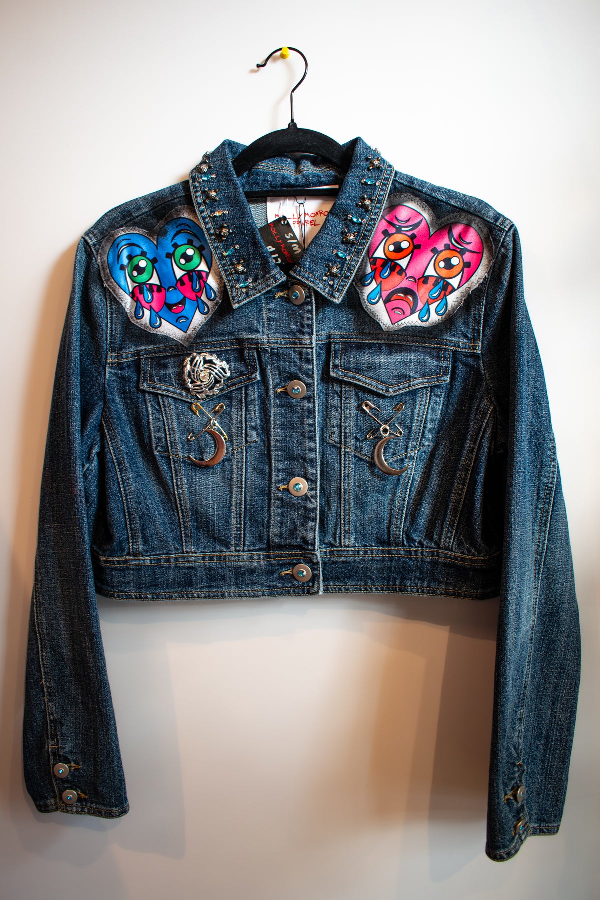 Crying Hearts Denim Blazer