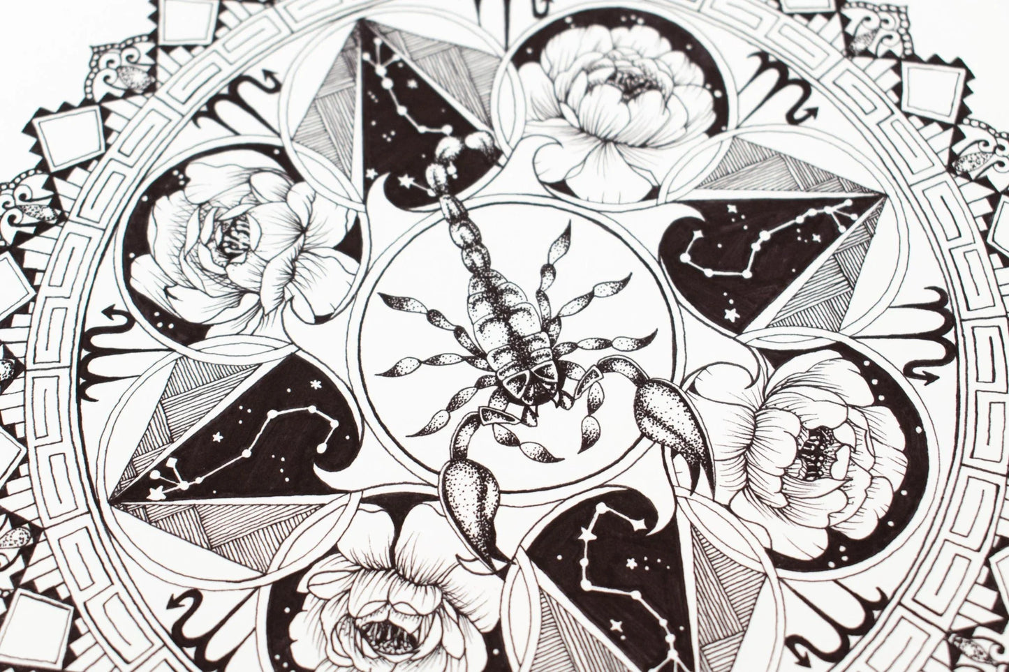 Scorpio Zodiac Mandala Print