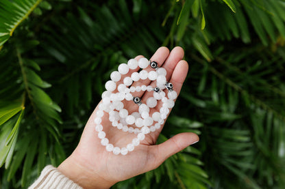 White Jade and Agate Evil Bracelet