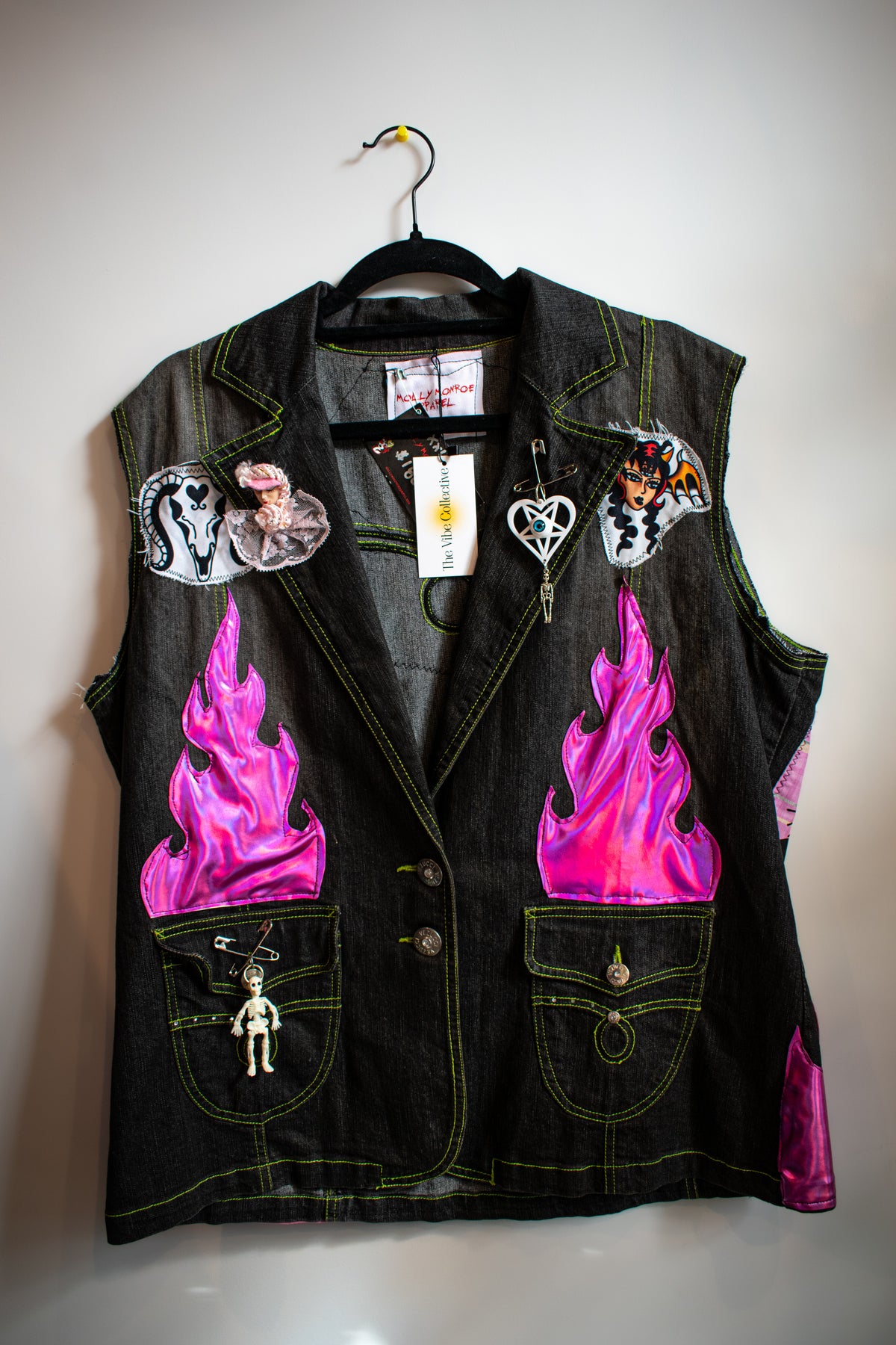 Flame Denim Vest