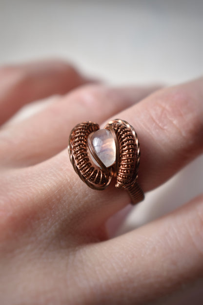 Coiled Moonstone Ring (5.5)