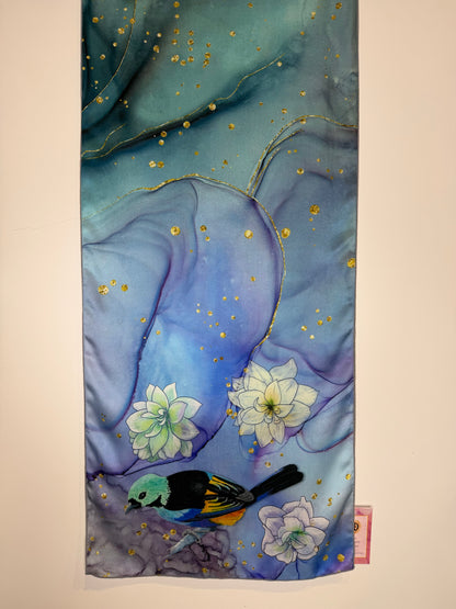 Seven-colored Tanager No. 2 Silk Scarf (16” X 72”)