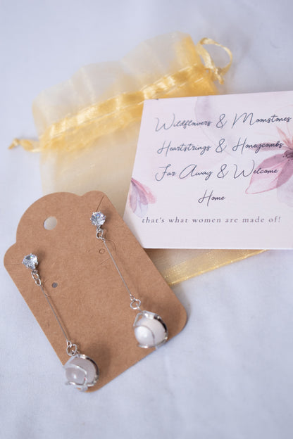 Wildflowers & Moonstone Earrings