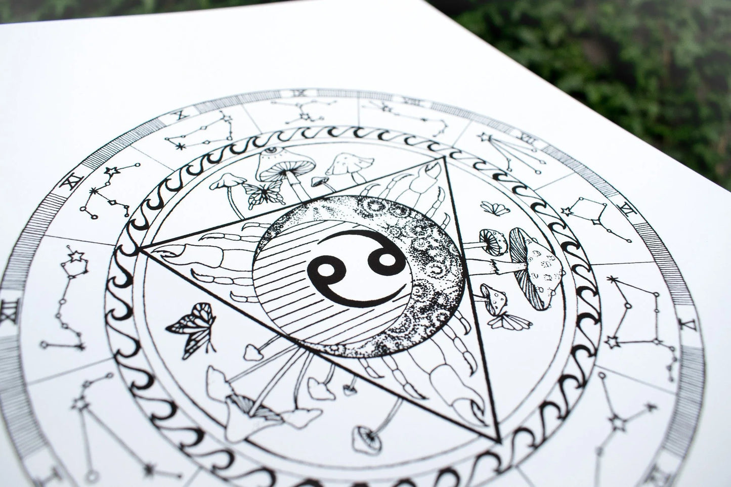 Cancer Zodiac Mandala Print