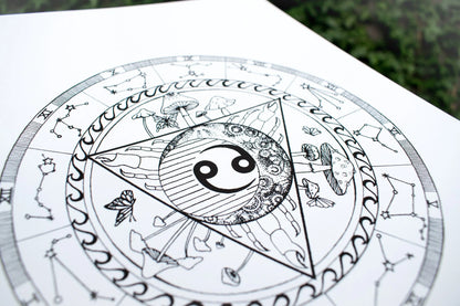 Cancer Zodiac Mandala Print