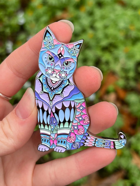 Cuddly Cat Pins - Cotton Candy