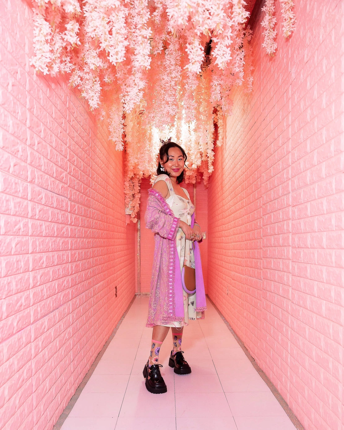 Sunflower Butterfly Sheer Socks