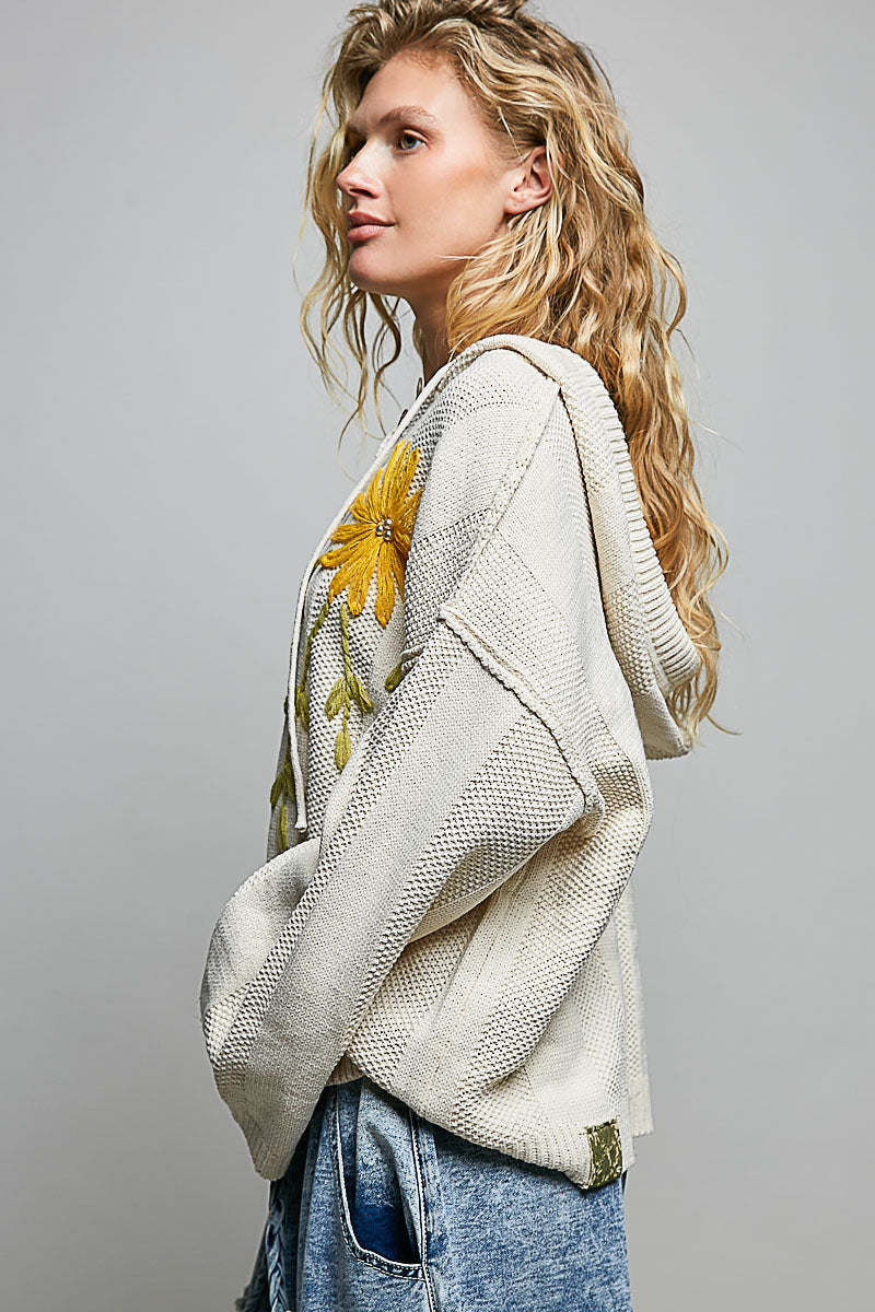 Flora Pearl Hooded Sweater