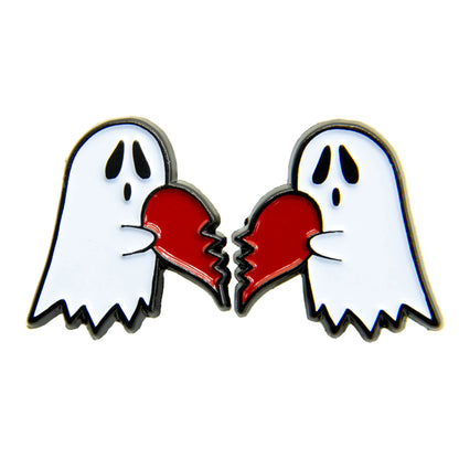 Ectogasm | Ghost Heart Collar Pins