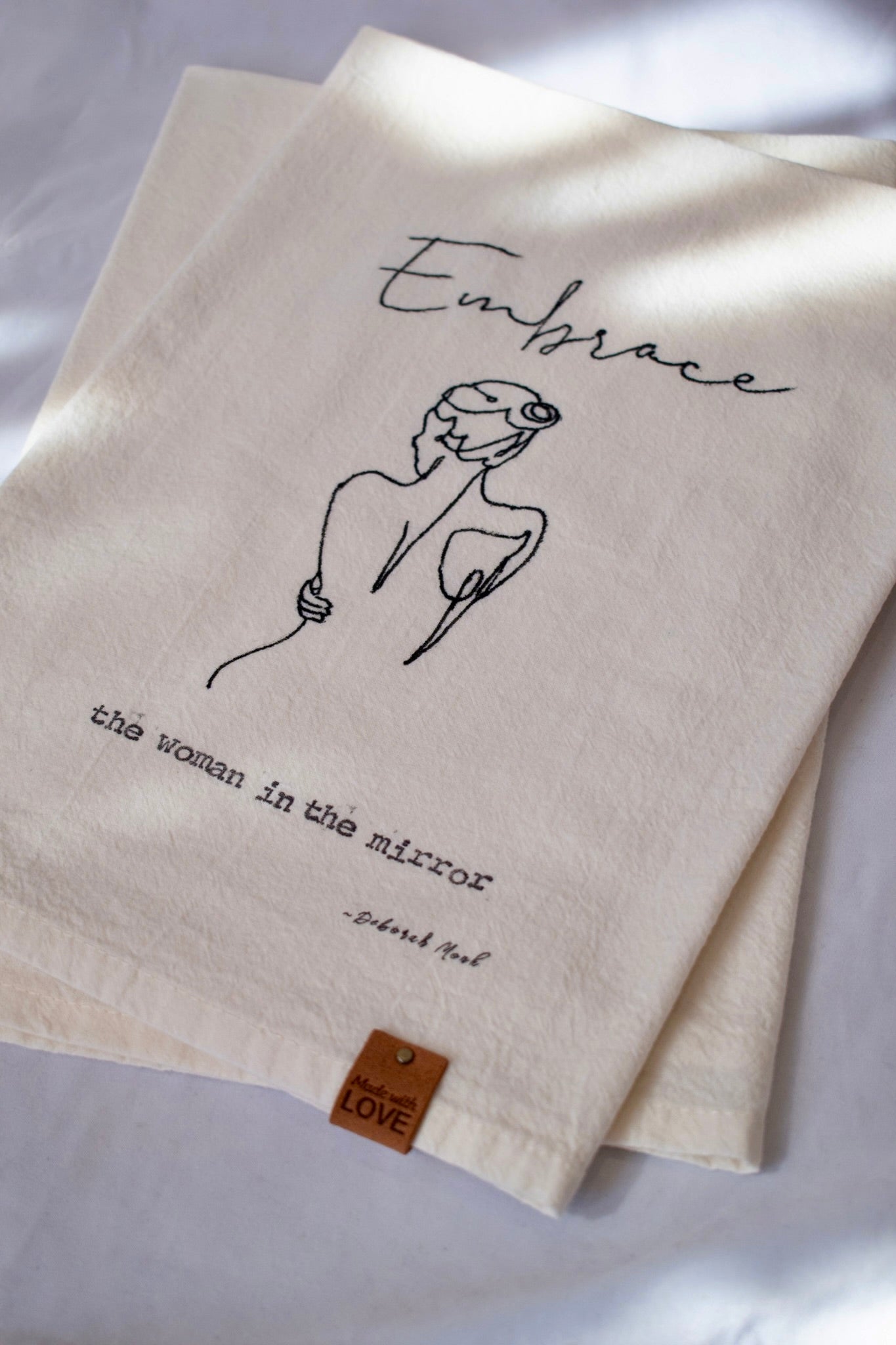 Embrace the Woman/Mirror Tea Towel