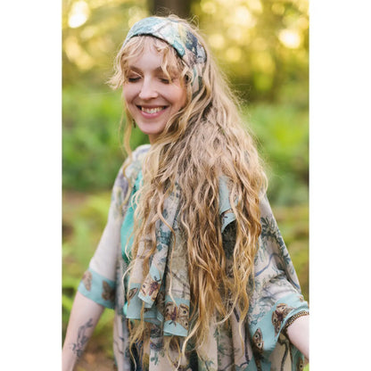 Earth & Sky Scarf with Tree Print