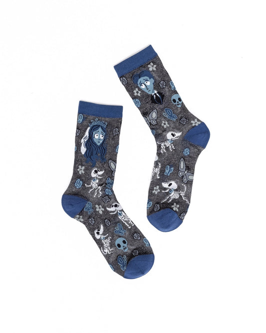 Corpse Bride Shimmer Crew Socks