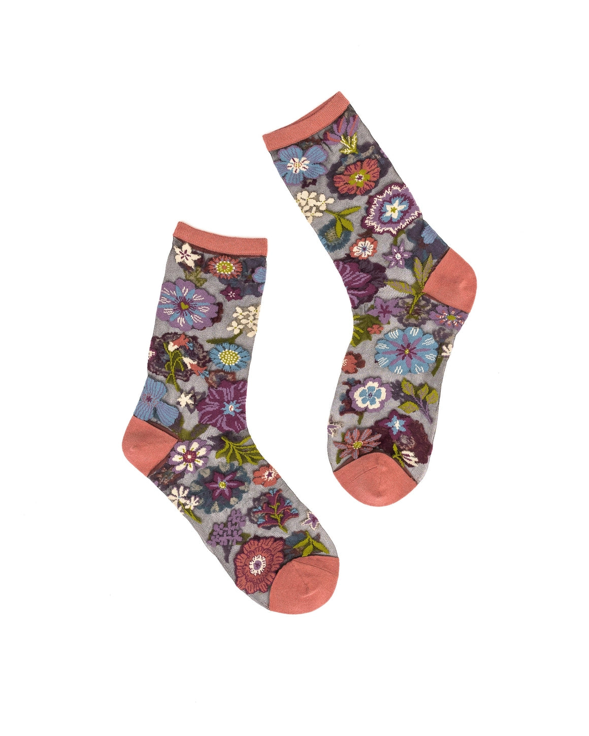 Dark Florals Crew Socks