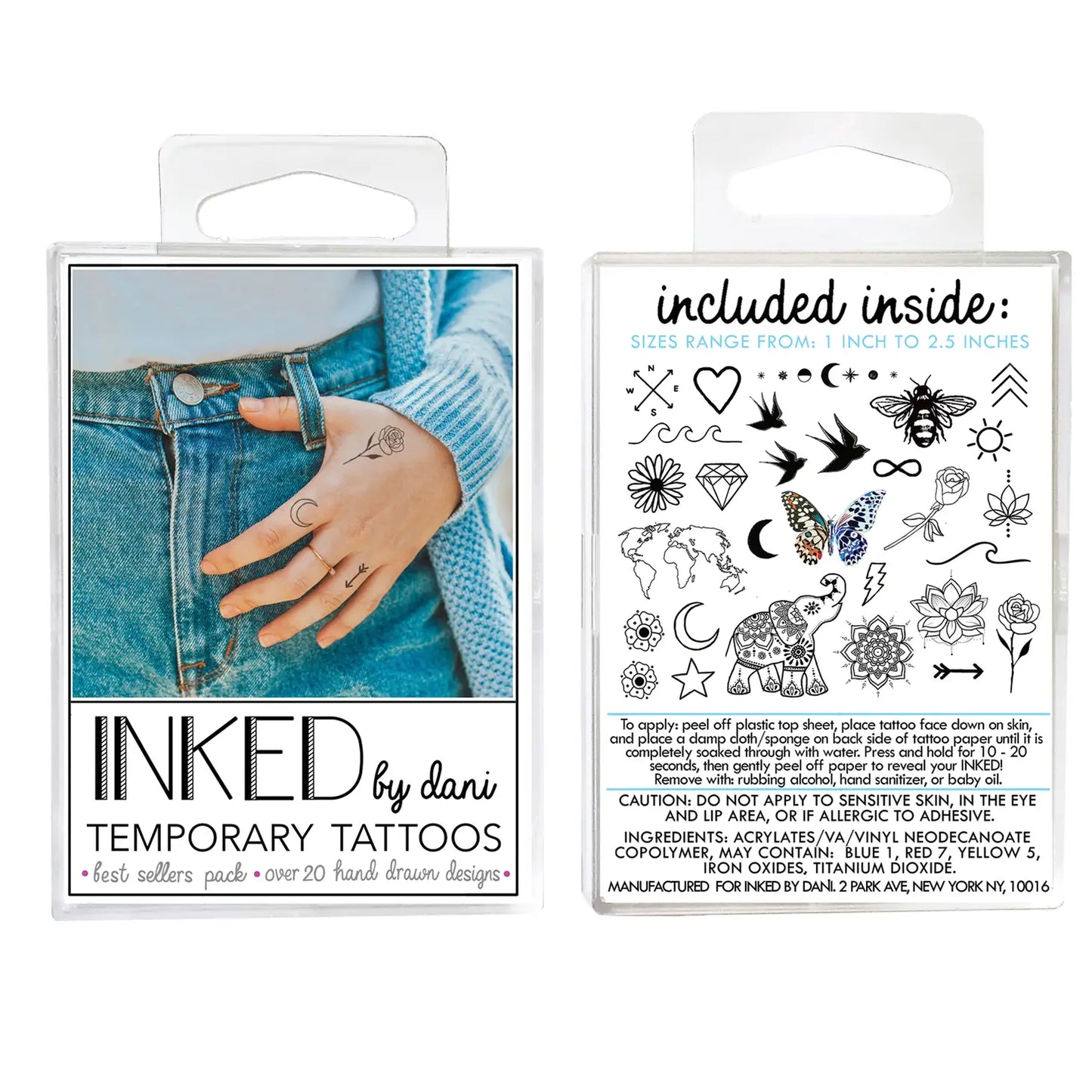 Best Sellers Temporary Tattoo Pack - INKED by Dani