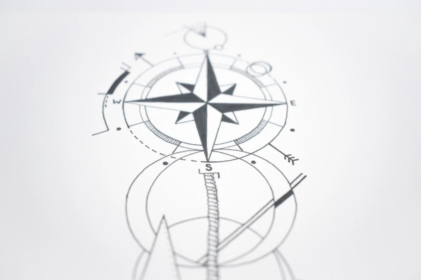 Compass Anchor Print