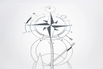 Compass Anchor Print