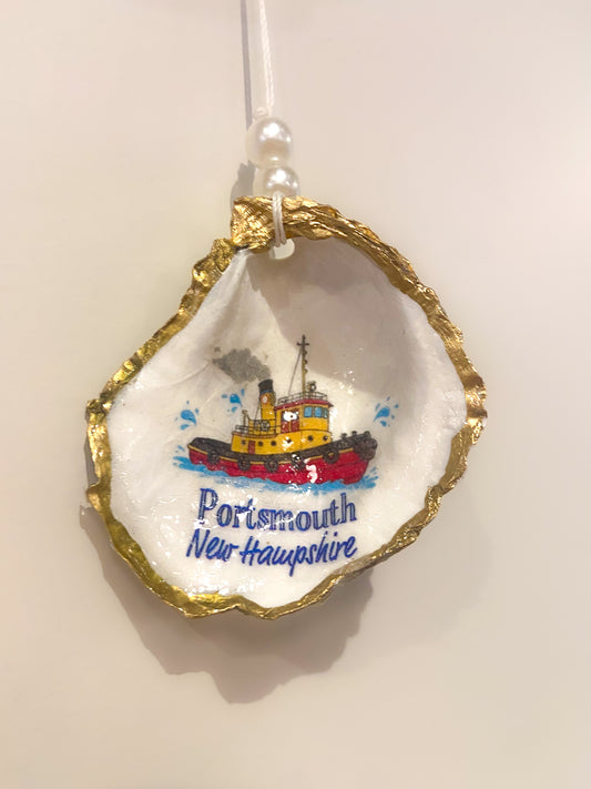 Tug Boat Oyster Ornament