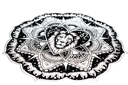 Leo Zodiac Mandala Print