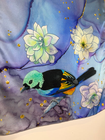 Seven-colored Tanager No. 2 Silk Scarf (16” X 72”)