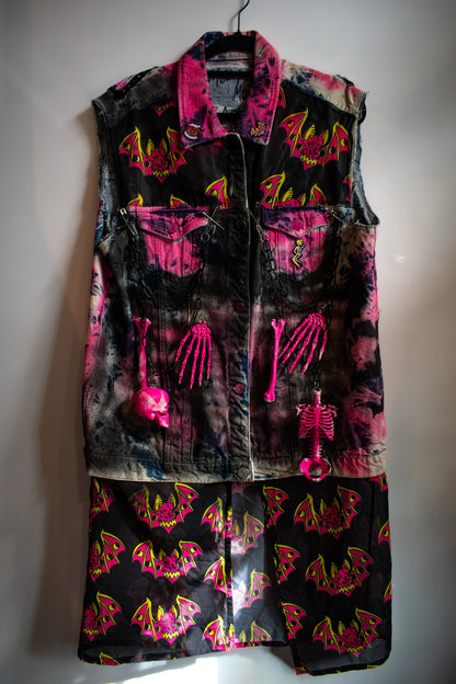 Coffin Pinup Denim Vest