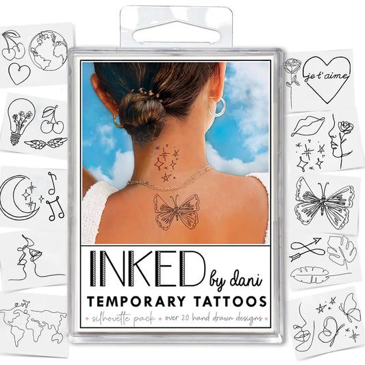Silhouette Temporary Tattoo Pack - INKED by Dani