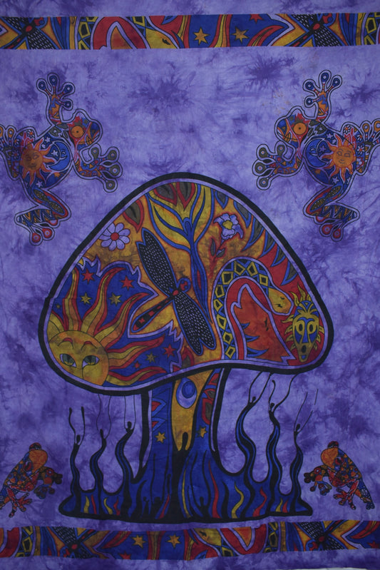 Purple Mushroom Tapestry