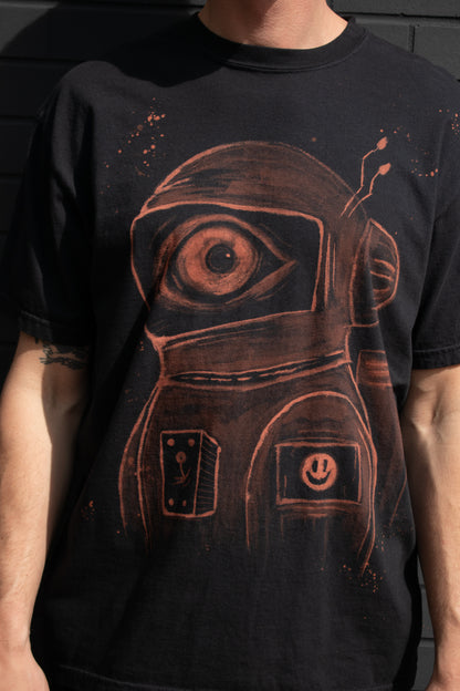 Moon Rabbit Bleach Dye T Shirt