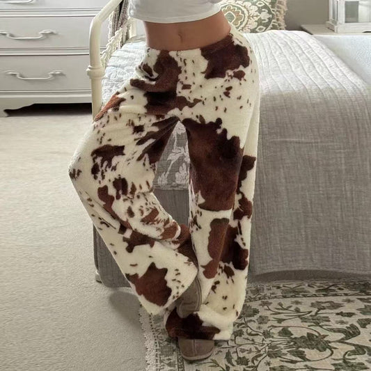 Cow Print Cozy Pants